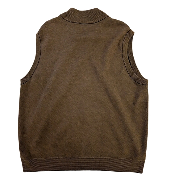 Cypress Links Vintage Brown Sweater Vest Zip Cardigan Men's XL Grandpa Golf - Picture 3 of 6
